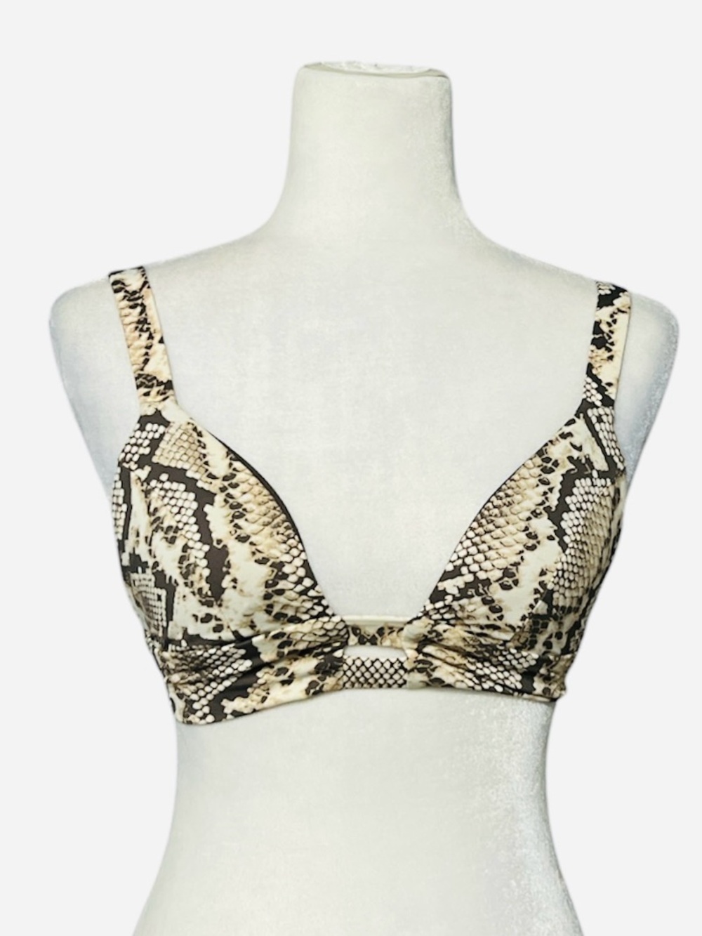 VITAMIN A Snakeprint Bikini Swim Top